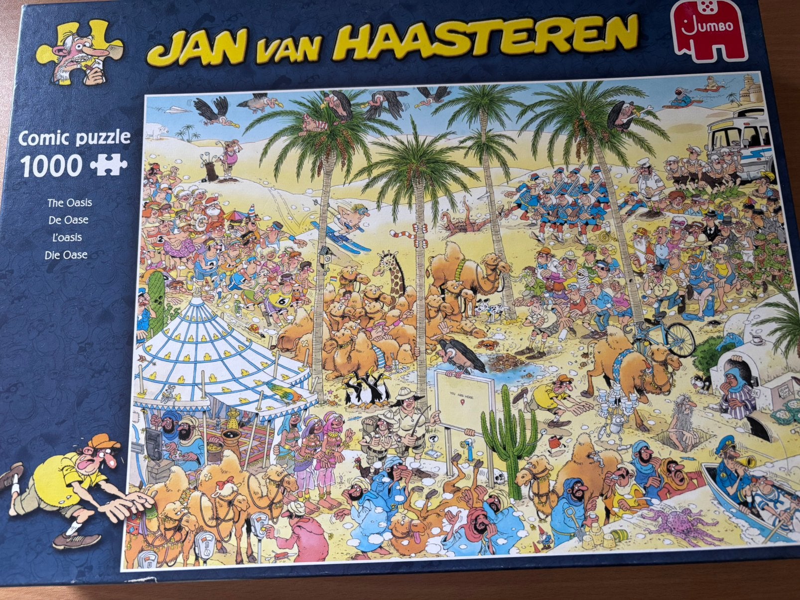 Jan van Haasteren “de oase” 1000 stukjes, Hobby en Vrije tijd, Ophalen, 500 t/m 1500 stukjes, Zo goed als nieuw
