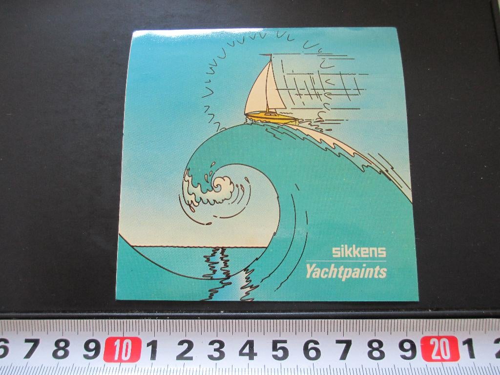sticker verf lak sikkens yachtpaints - strip zeilschip golf, Ophalen, Zo goed als nieuw