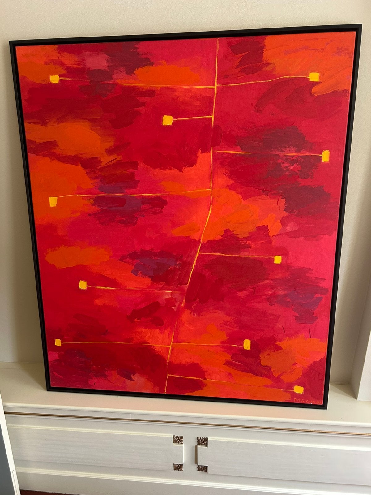 olieverf op doek Peter MG Cox 2001, Antiek en Kunst, Ophalen