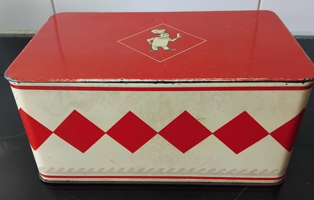 Vintage Bolletje Koekjesblik Jaren 50 / 60, Verzamelen, Blikken, Ophalen of Verzenden, Gebruikt, Koek(jes)