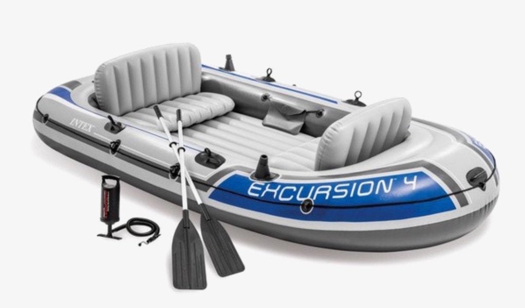 Excursion 4 opblaasboot met elektromotor, Ophalen, Zo goed als nieuw
