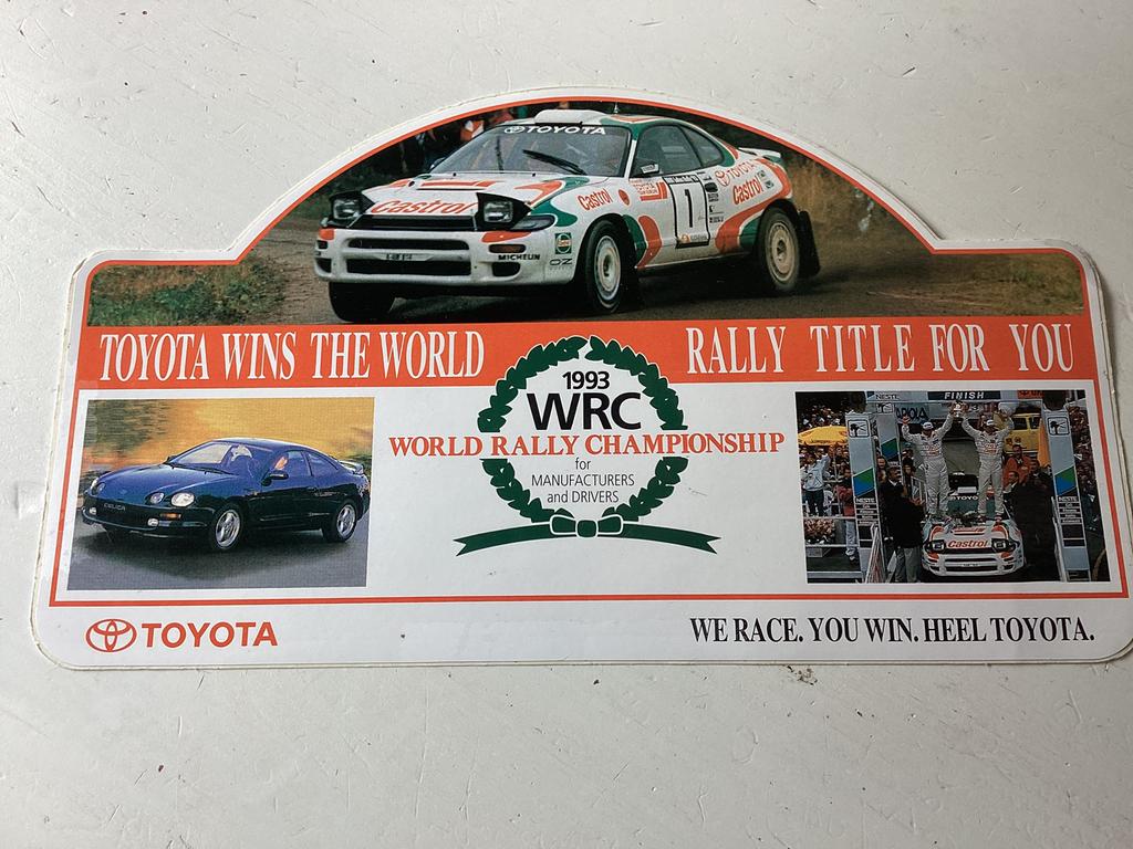 Sticker Toyota Rally 1993, Verzamelen, Verzenden, Zo goed als nieuw, Auto of Motor