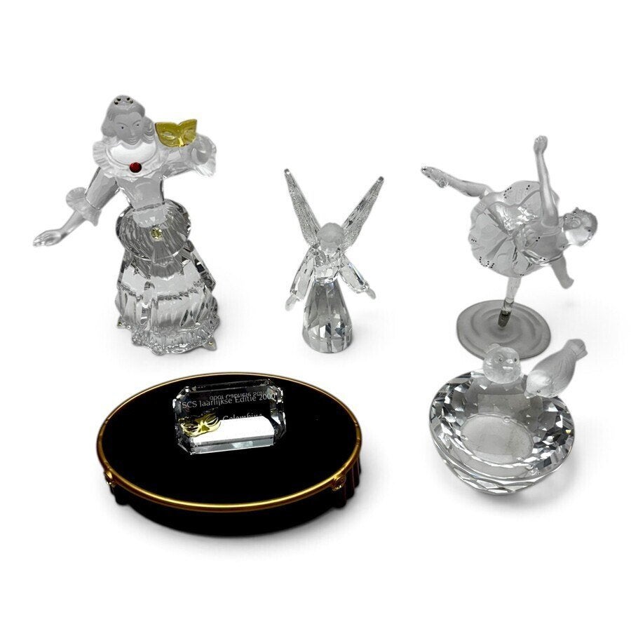Lot Swarovski kristal (4x), alle gemerkt, Verzamelen, Ophalen of Verzenden, Gebruikt, Figuurtje