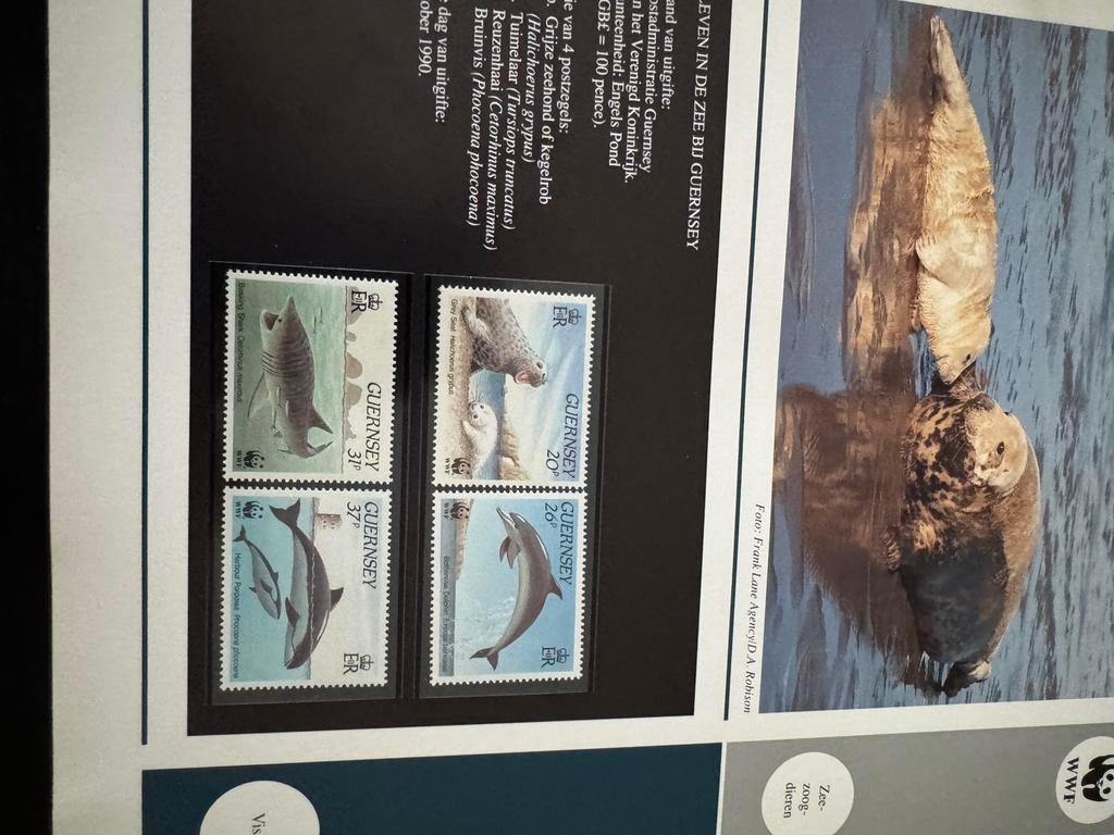WWF Postzegelcollectie: Zeedieren (Lamantijn, Zeehond, Walvi, Postzegels en Munten, Verzenden, Gestempeld, Dier of Natuur