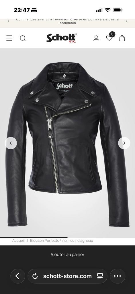 Te koop: Schott NYC (Schott) Perfecto leren jas (maat S), Ophalen of Verzenden, Nieuw, Maat 36 (S), Zwart
