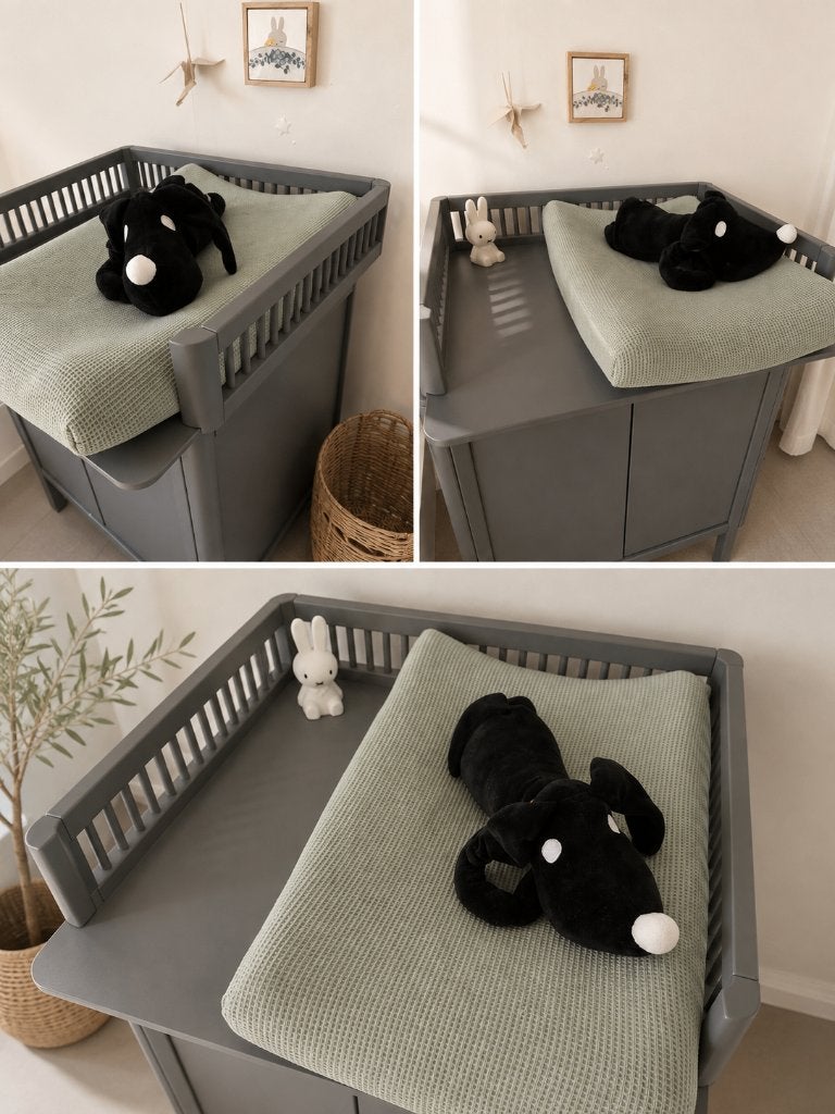 Sebra commode grijs | Scandinavisch | afneembaar opzetstuk, Ophalen, 70 cm of meer, Zo goed als nieuw, 75 tot 100 cm