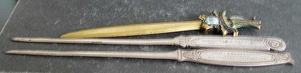 3 Antieke briefopeners, Ophalen of Verzenden