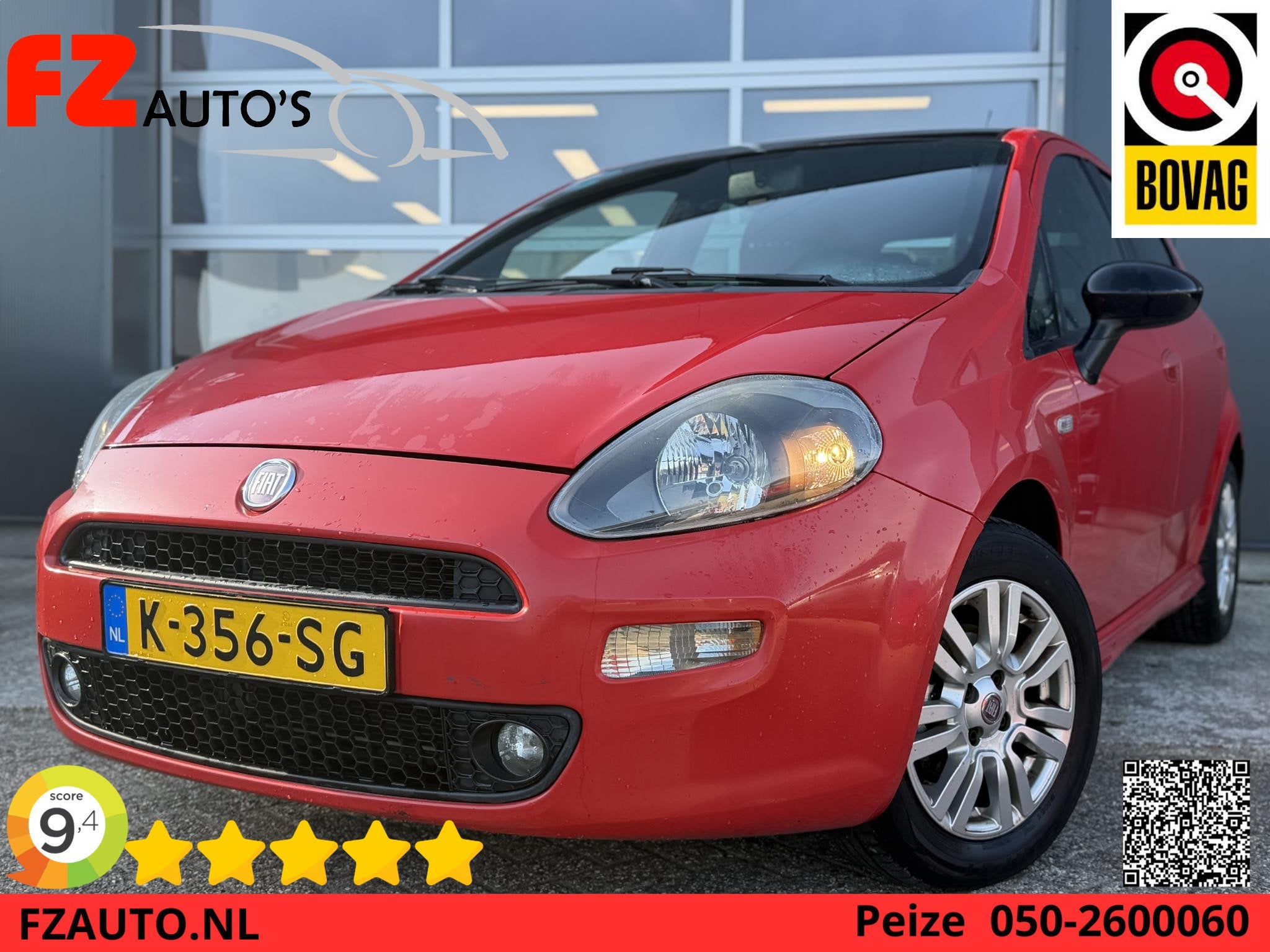 Fiat Punto Evo 1.2 Lounge - 4-Cilinder! - Airconditioning -, Auto's, Fiat, Voorwielaandrijving, 1005 kg, Stof, 4 cilinders