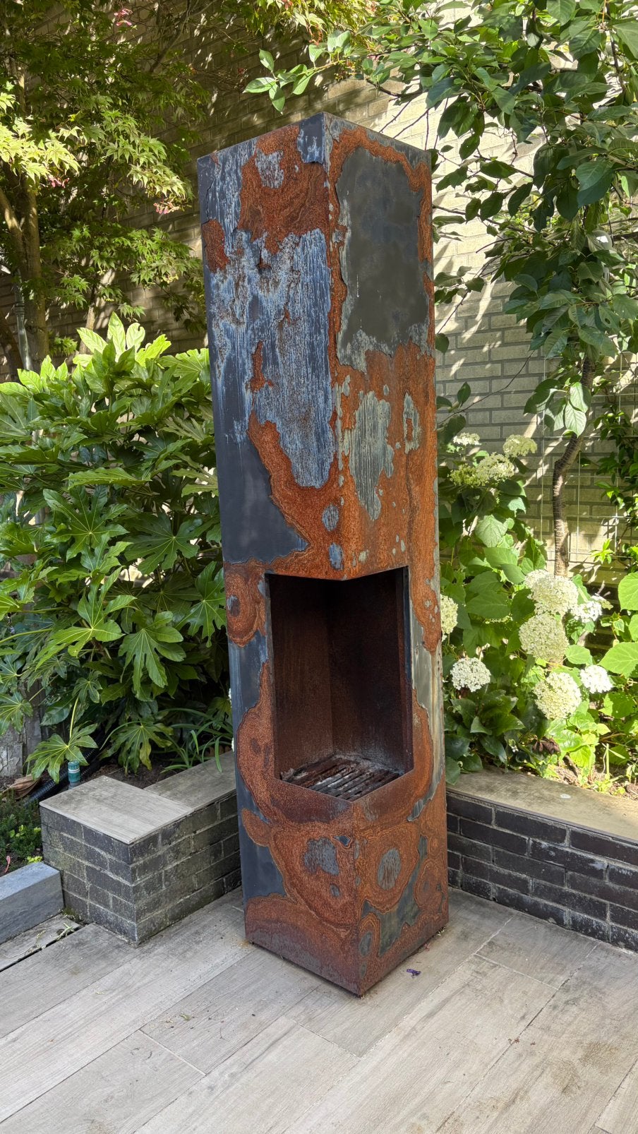 Houtkachel / Tuinhaard 192cm hoog, Tuin en Terras, Ophalen, Gebruikt