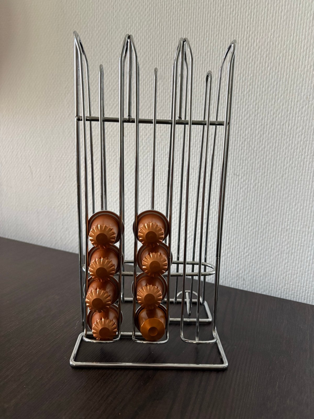 Nespresso capsulehouder - Chroom - 40 capsules, Gebruikt, Nespresso, Ophalen of Verzenden, Capsulehouder