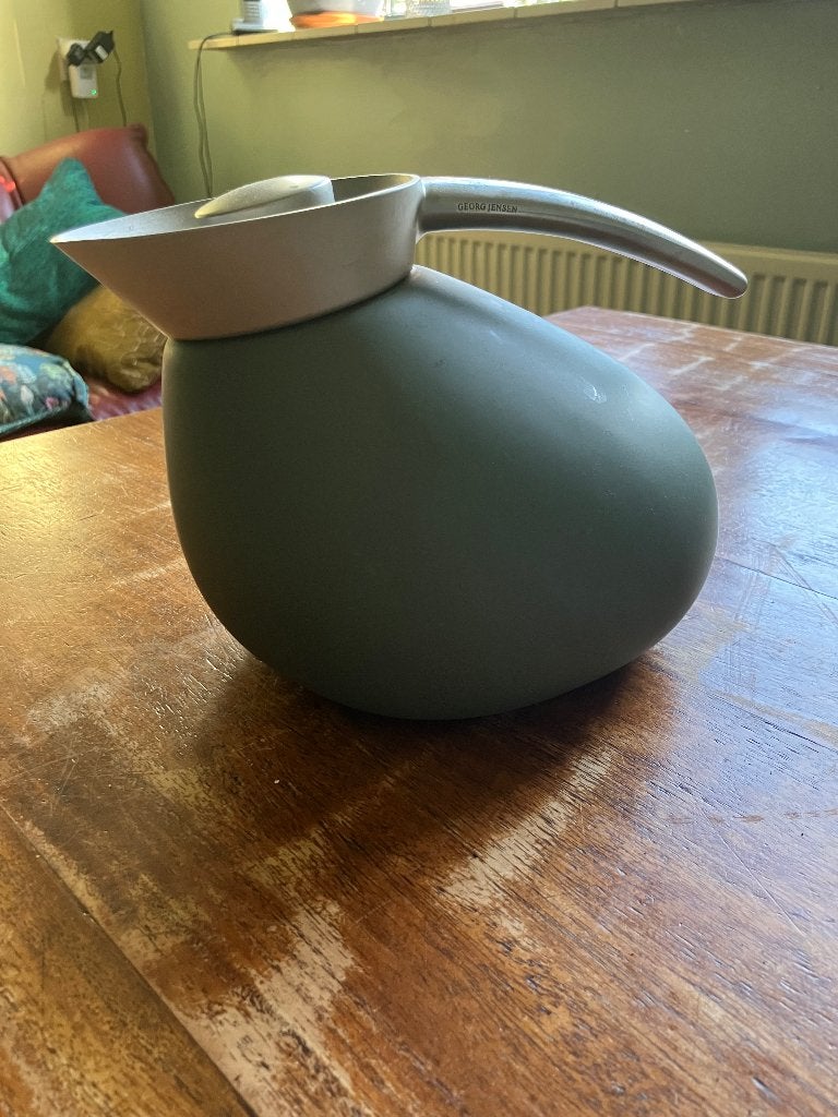 Georg Jensen thermoskan, Huis en Inrichting, Ophalen of Verzenden, Metaal, Overige merken, Groen