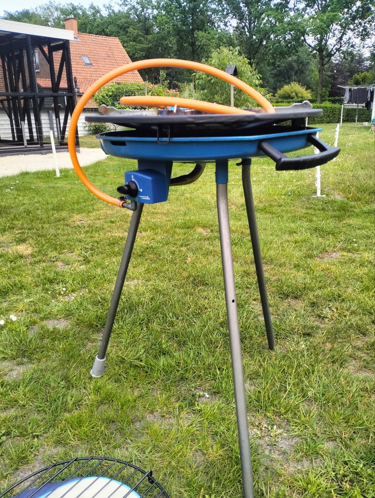 Campingaz skotelbraai, Tuin en Terras, Gasbarbecues, Gebruikt, Ophalen of Verzenden