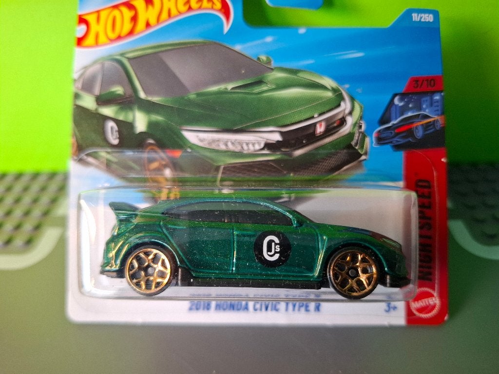 Hotwheels - 2018 Honda Civic Type R [groen] 1/60 MIB, Ophalen of Verzenden, Nieuw, Auto