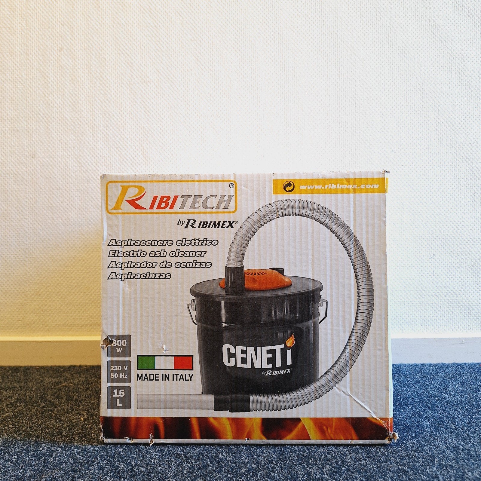 Nieuw: Ribimex Ceneti | Elektrische Aszuiger | 800W | 15L, Overige merken, Ribimex, Onbekend, Nieuw