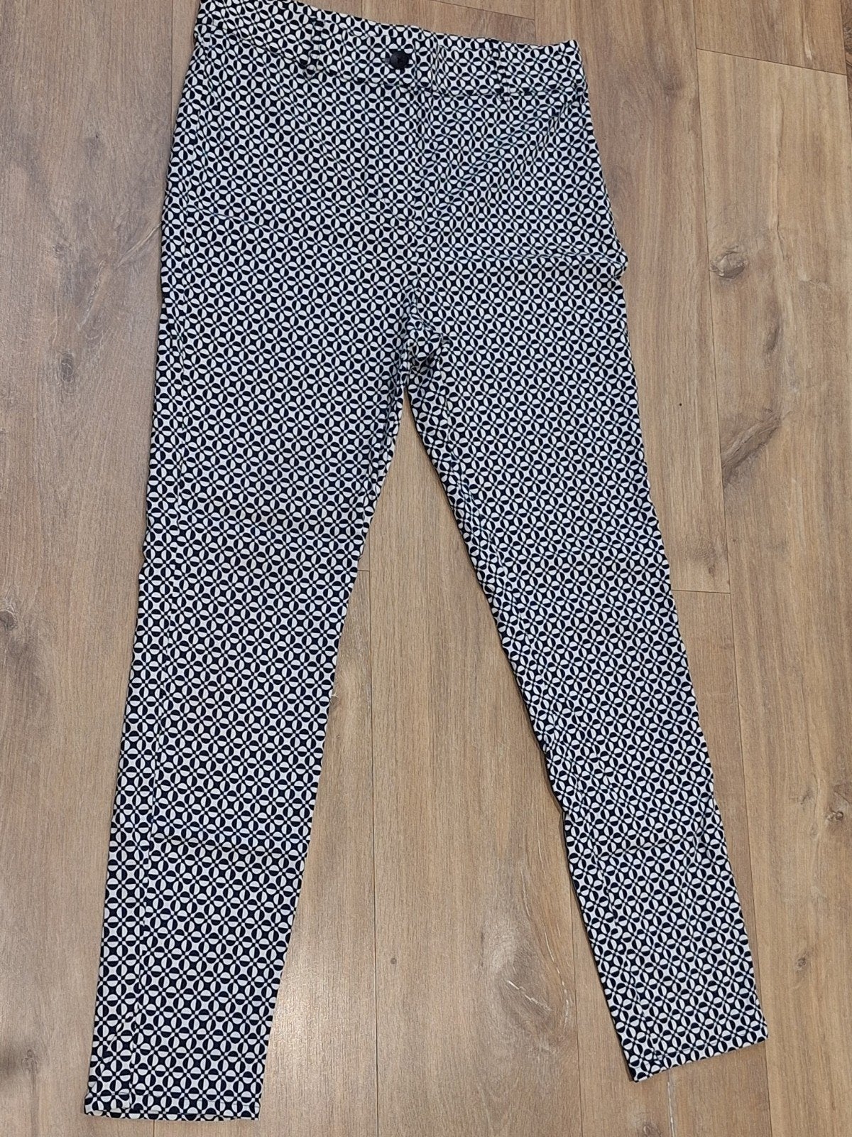Lange broek blauw-creme, Primark,maat 44 NIEUW, Maat 42/44 (L), Nieuw, Ophalen of Verzenden, Lang