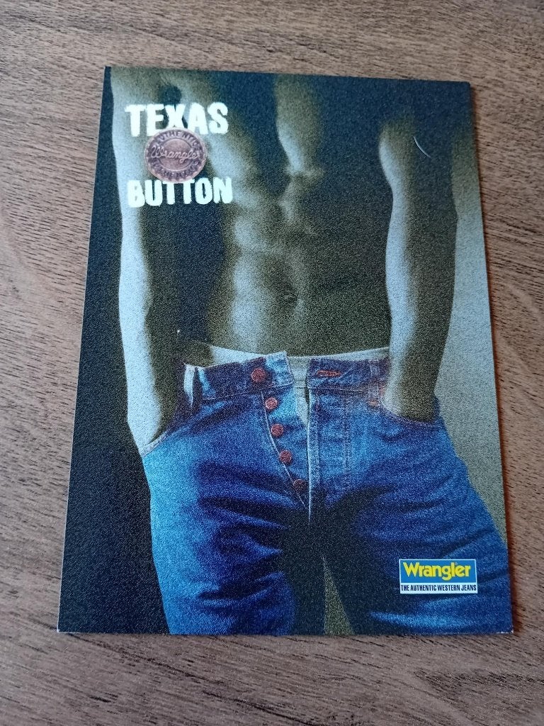 Wrangler kaart Texas Button, Ophalen of Verzenden, Voor 1920, Ongelopen, Overige thema's
