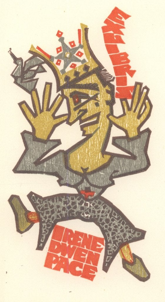 0380 Ex Libris Nederland : Cor de Wolff, 1958, Antiek en Kunst, Kunst | Etsen en Gravures, Verzenden, Ex libris