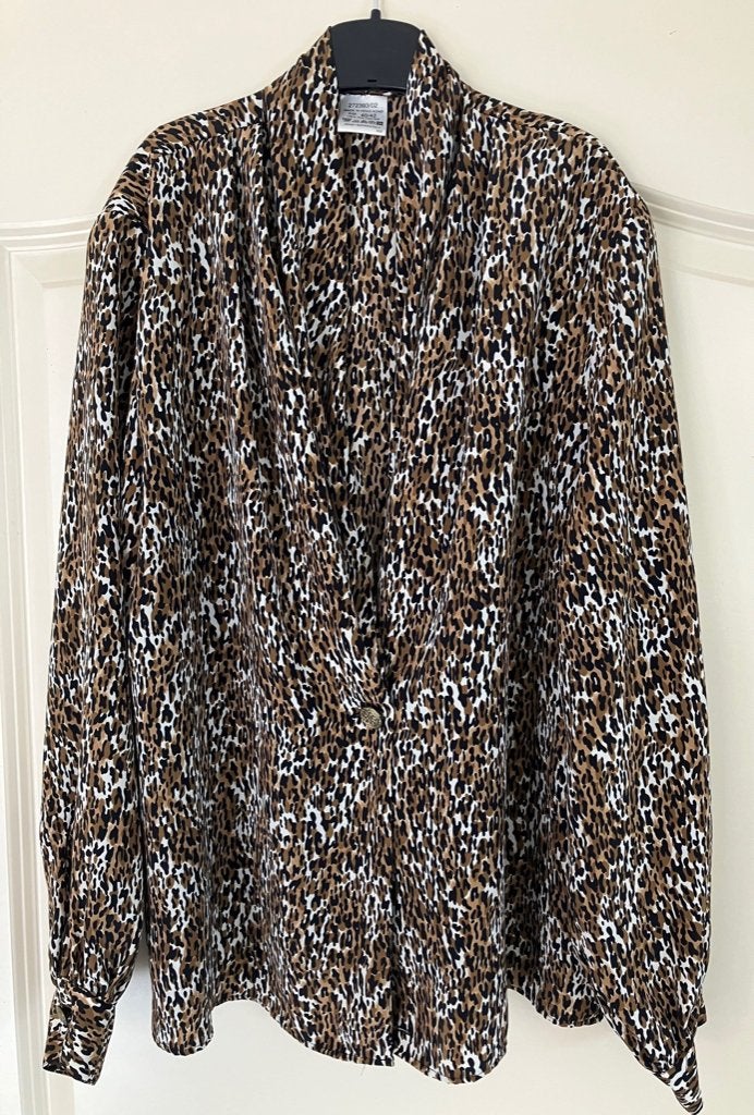 Blouse panterprint maat 40/42 (prijs incl. verzendkosten), Ophalen of Verzenden, Gedragen, Maat 38/40 (M), Bruin