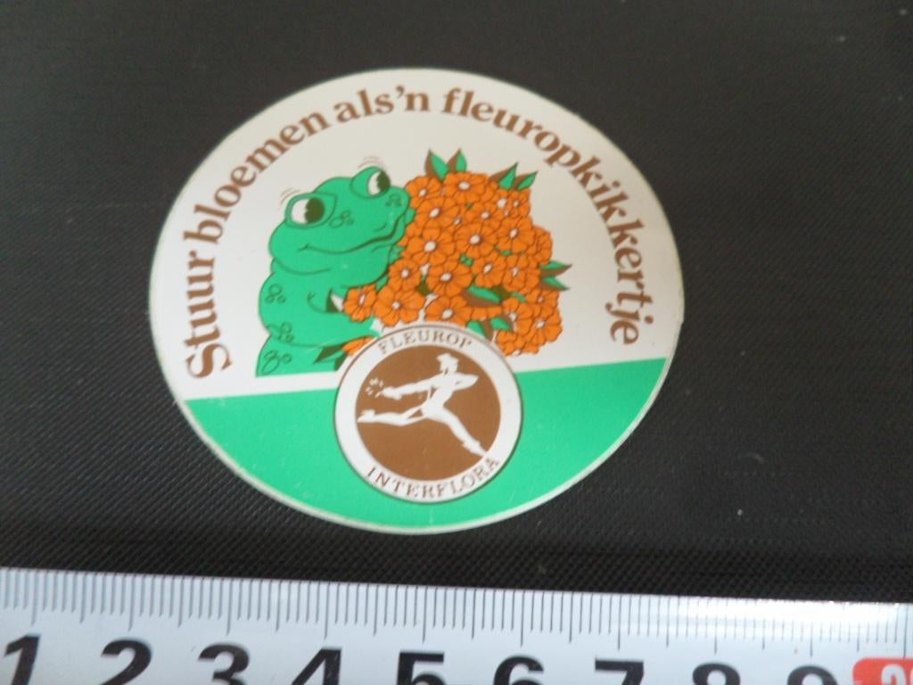 sticker stuur bloemen als 'n fleuropkikkertje FLEUROP *, Ophalen, Zo goed als nieuw
