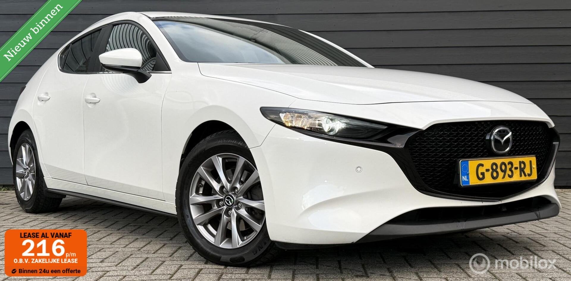 Mazda 3 2.0 e-SkyActiv-X M Hybrid 180 Comfort Bose/Leder/Win, Auto's, Voorwielaandrijving, 1998 cc, Gebruikt, 4 cilinders