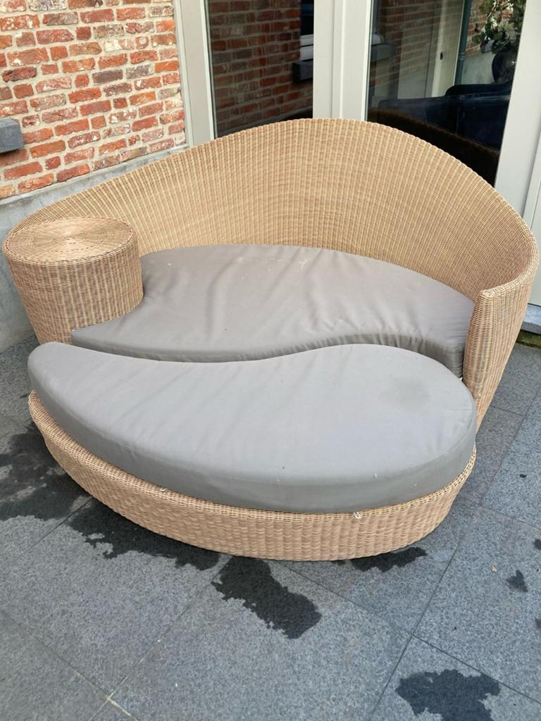Mooie bank voor in de tuin, Ophalen, Gebruikt, Loungeset, Wicker