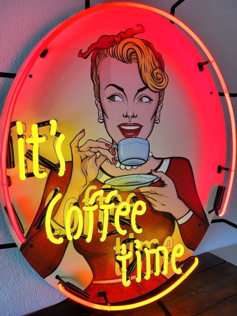 Coffee Time neon lamp div. neonverlichting fifties sixties, Verzamelen, Merken en Reclamevoorwerpen, Ophalen, Zo goed als nieuw
