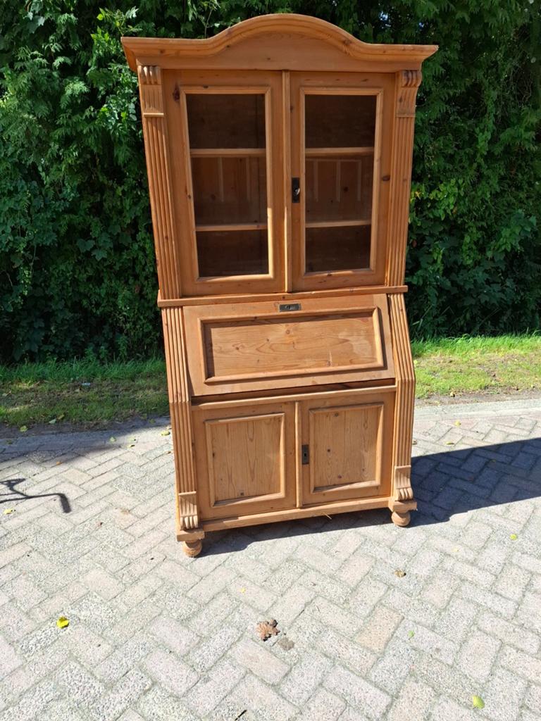 Mooie oude grenen kast met klep, Ophalen of Verzenden, 25 tot 50 cm, 50 tot 100 cm, Minder dan 100 cm