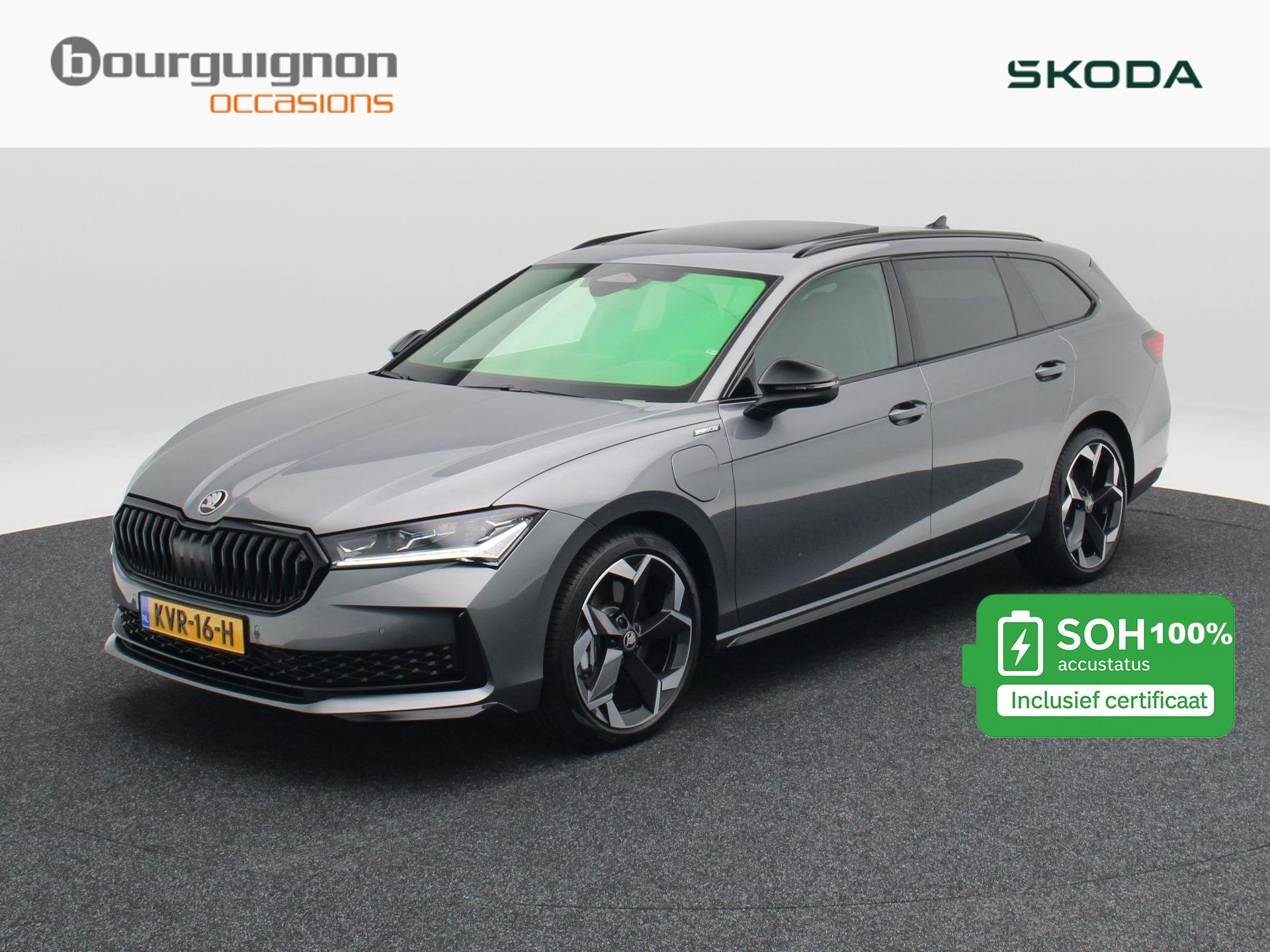 Skoda Superb Combi 1.5 TSi 204 Pk PHEV Sportline Business |, Auto's, Dealer onderhouden, Euro 6, 4 cilinders, Startonderbreker