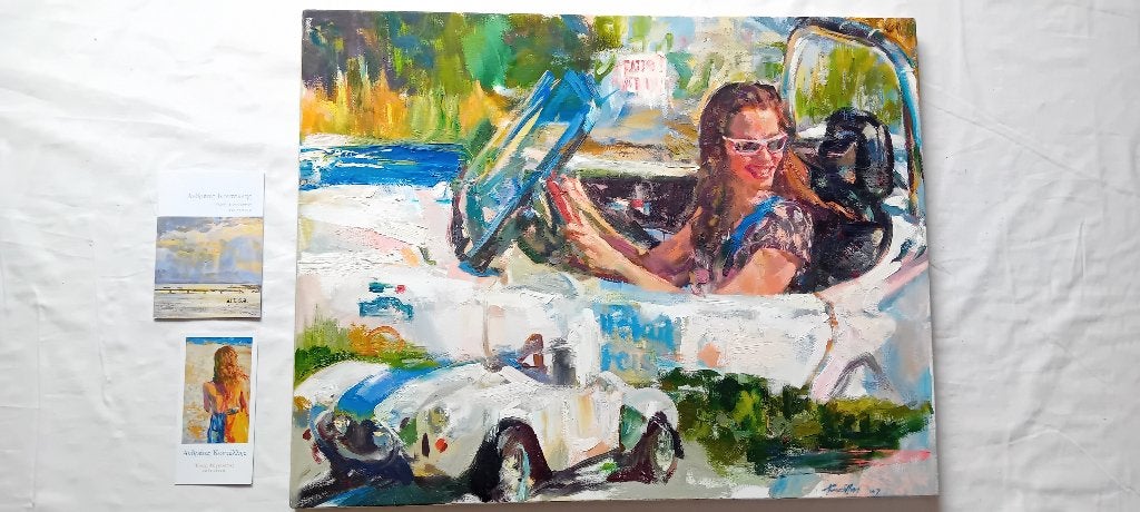schilderij van Andreas Kontellis (Griekenland, 2007), Ophalen, Origineel werk, Doek, Impressionistisch