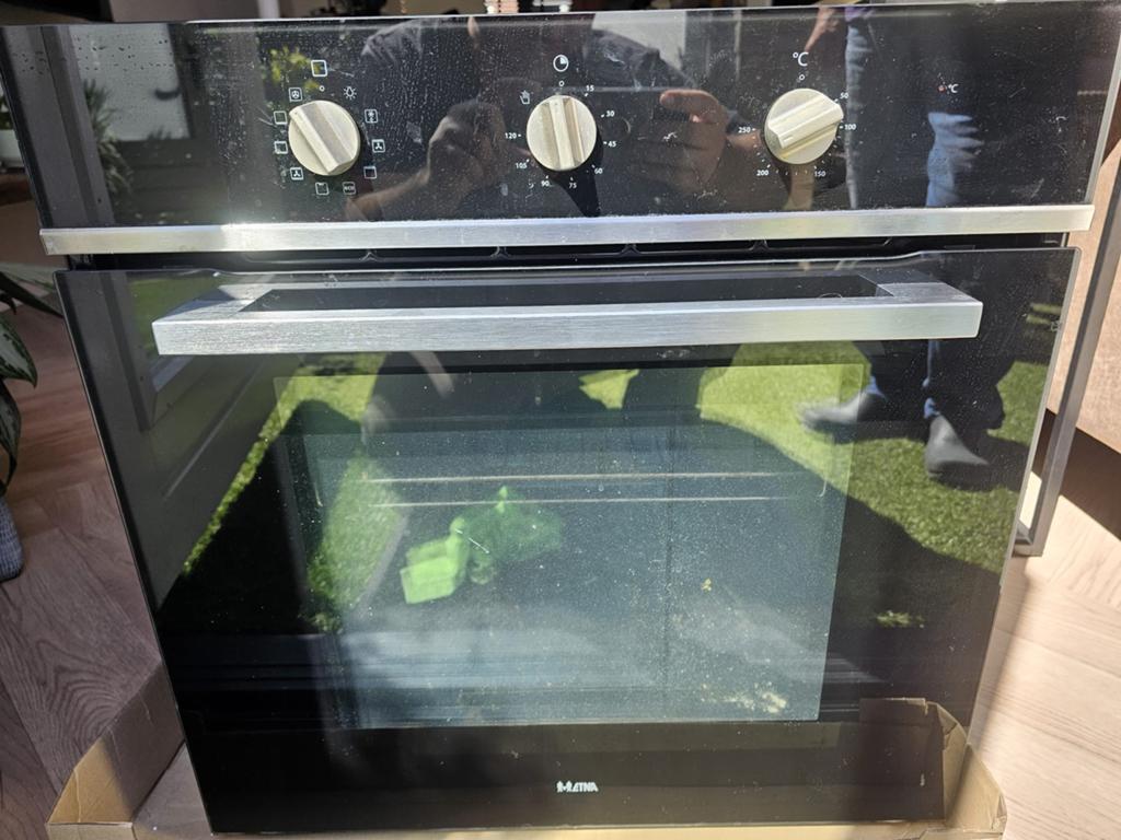 Inbouw oven met grill - Zwart en RVS, Witgoed en Apparatuur, Ovens, Hete lucht, Ophalen of Verzenden, Oven met grill, Inbouw