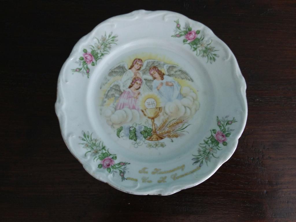 Bordje   ter herinnering 1ste communie        70 jaar oud, Verzamelen, Ophalen of Verzenden