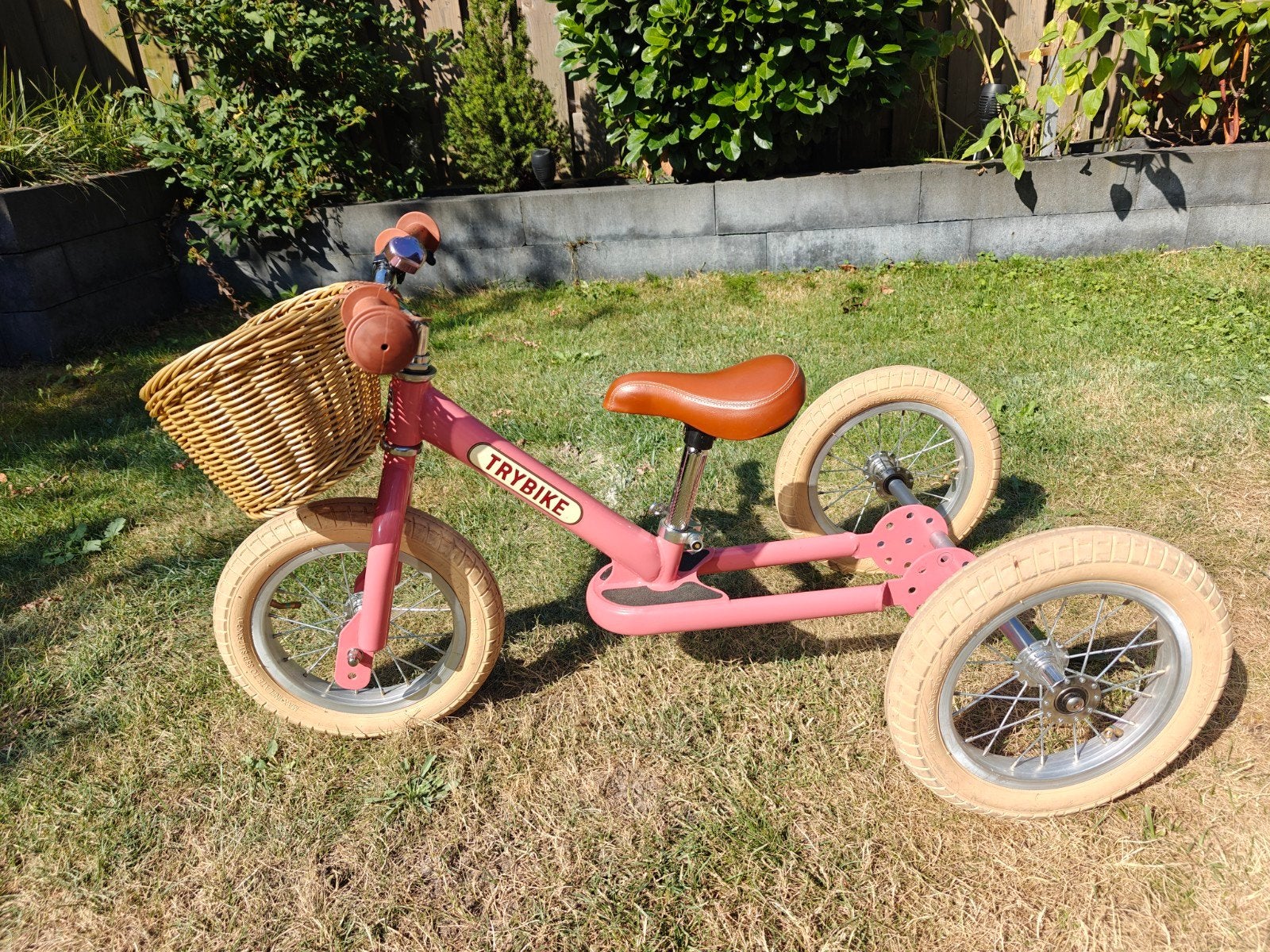 Trybike loopfiets steel 2-in-1 mat roze met mandje, Ophalen, Zo goed als nieuw, Overige merken