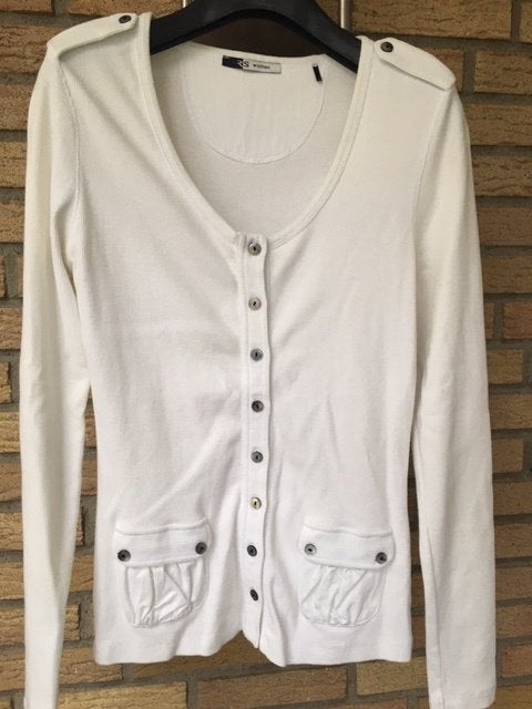 RS Women wit vest vestje maat 38 in 95% katoen en 5% elastan, Maat 38/40 (M), Verzenden, Wit, Nieuw