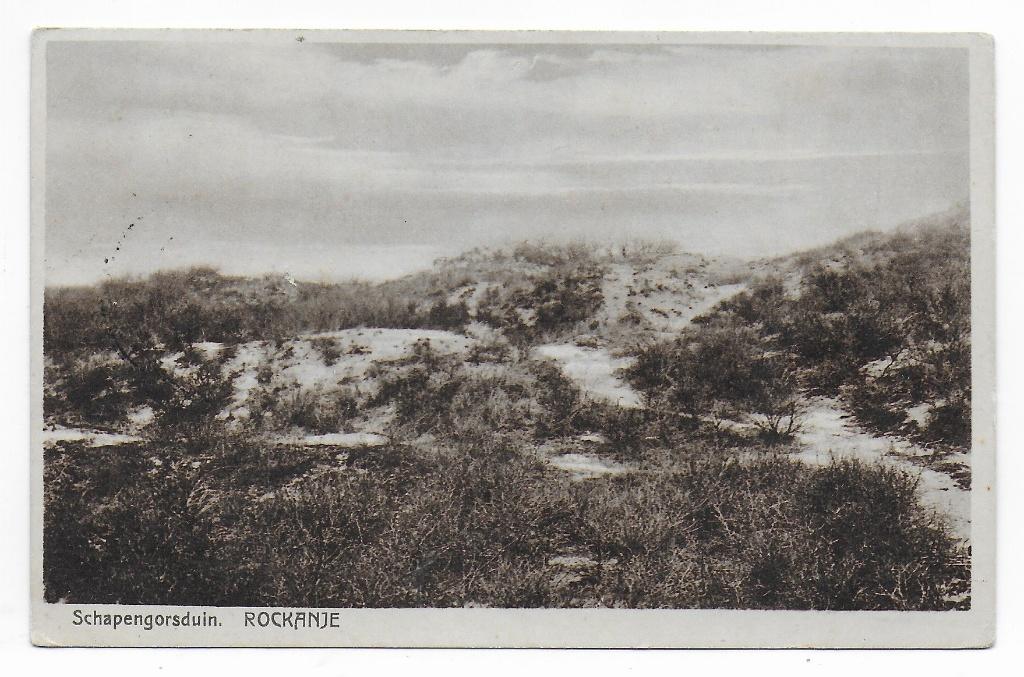 Rockanje Schapengorsduin  gelopen   Ansichtkaart   (B8313), Ophalen of Verzenden, 1920 tot 1940, Gelopen
