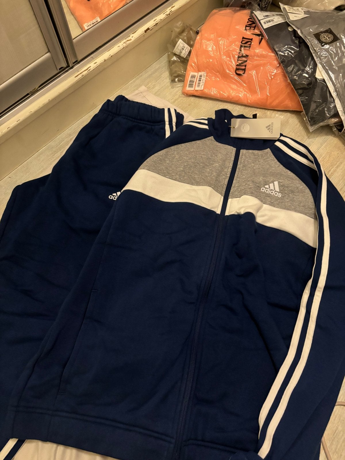 Adidas trainingspak - Nieuw met labels, Blauw, Ophalen of Verzenden, Algemeen, Maat 56/58 (XL)