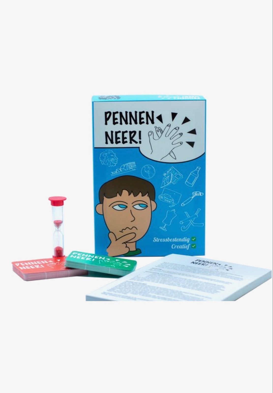 Gezocht: Pennen Neer! spel - Wie heeft deze over?, Drie of vier spelers, Ophalen of Verzenden, Zo goed als nieuw