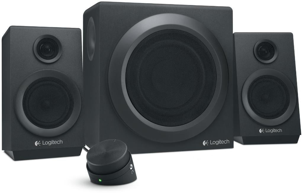 Logitech Z333 speakers, Computers en Software, Pc speakers, Ophalen, Gebruikt, Audiokanaal 2.1, Logitech