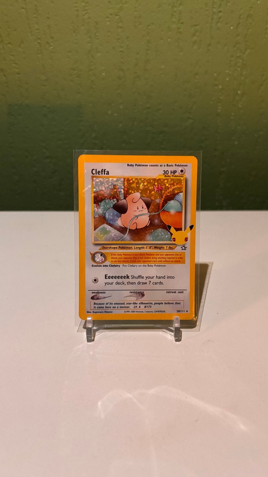 Cleffa 20/111 Celebrations Pokémon kaart, Ophalen of Verzenden, Zo goed als nieuw, Losse kaart