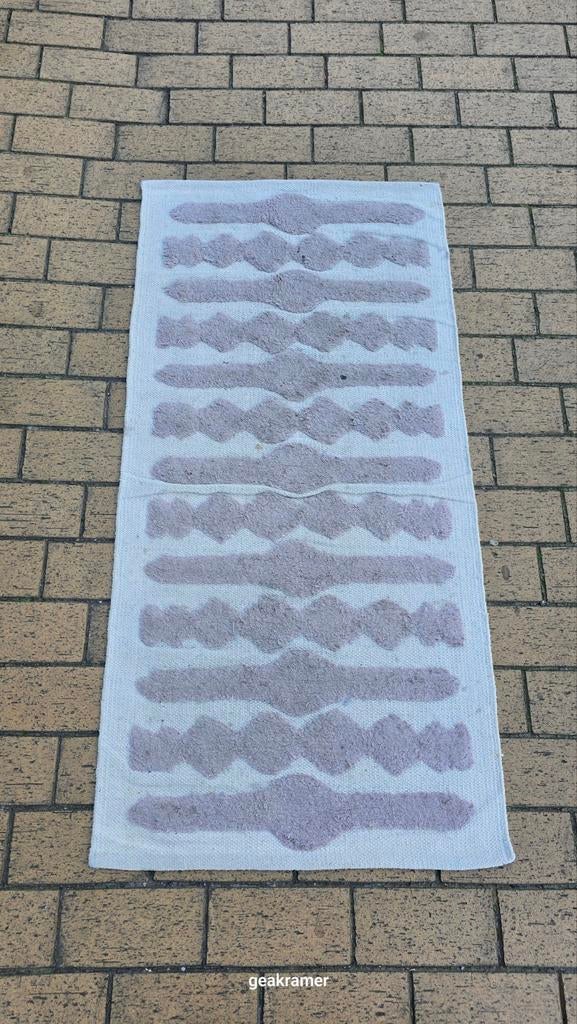 Handgemaakt tapijt loper Sinaï - 120 x 60 cm - paars/creme, Huis en Inrichting, Stoffering | Vloerbedekking, Tapijt, minder dan 10 m²