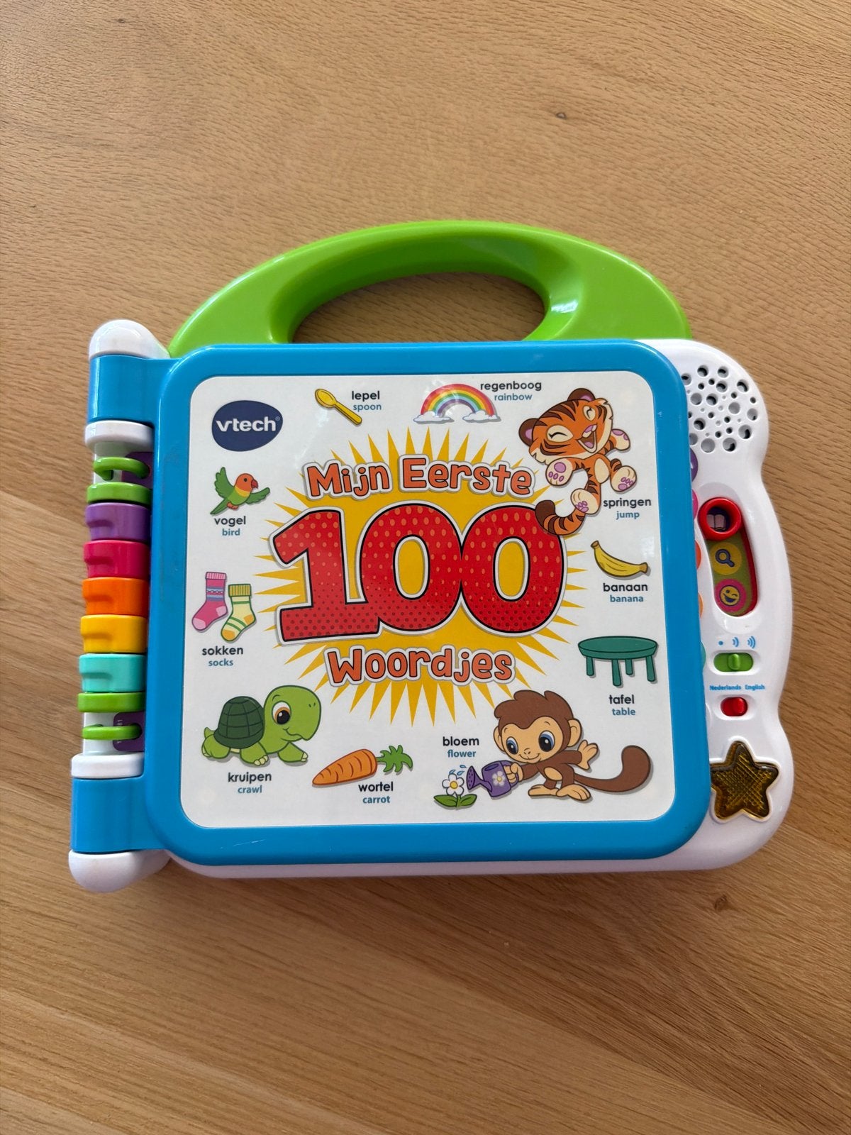 VTech Mijn Eerste 100 Woordjes Boek - Interactief Speelgoed, Ophalen of Verzenden, Zo goed als nieuw, Taal en Lezen, Met licht