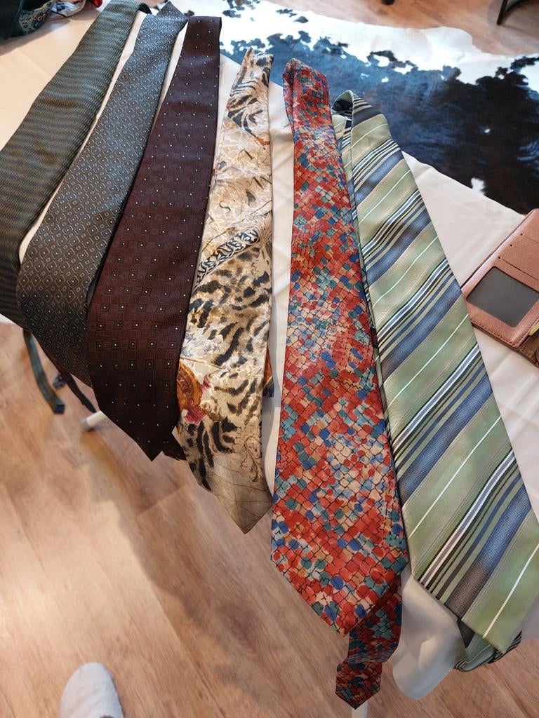 Diverse collectie heren dassen - Verschillende stijlen, Overige kleuren, Met patroon, Gedragen, Diverse