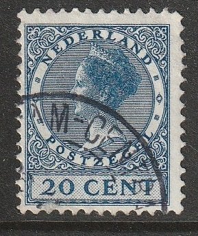 Nederland 1924 156 Wilhelmina 20c, Gest, Ophalen of Verzenden, T/m 1940, Gestempeld