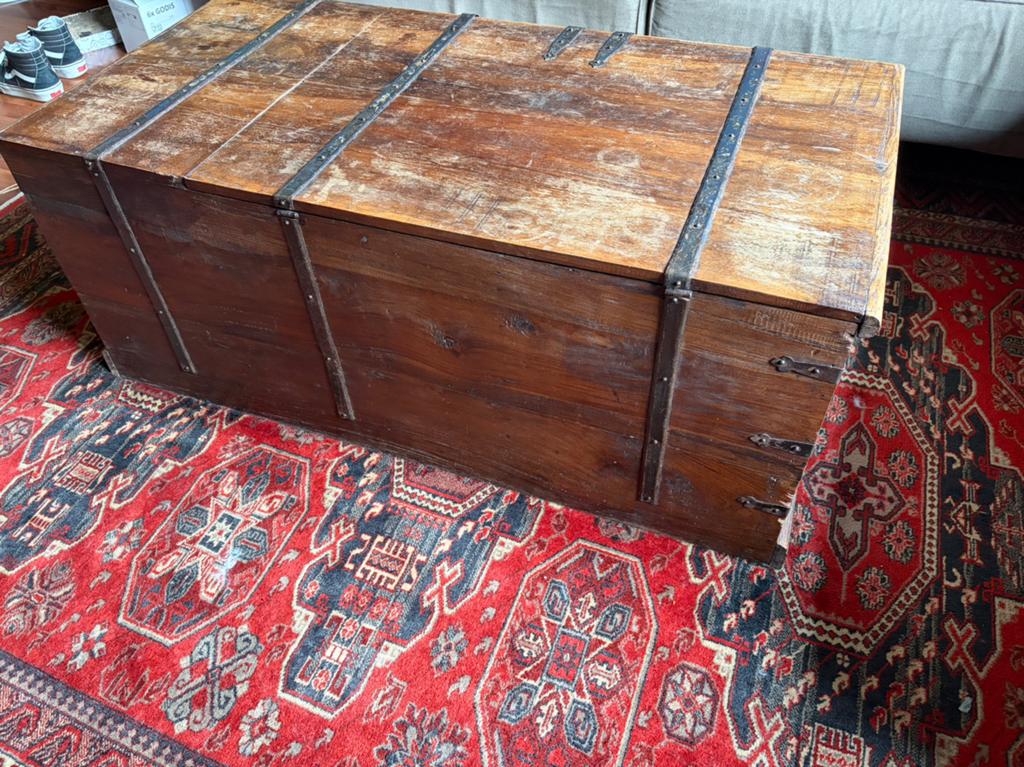 Houten kist, Huis en Inrichting, Woonaccessoires | Kisten, Ophalen of Verzenden, Zo goed als nieuw, 50 tot 100 cm, Minder dan 50 cm