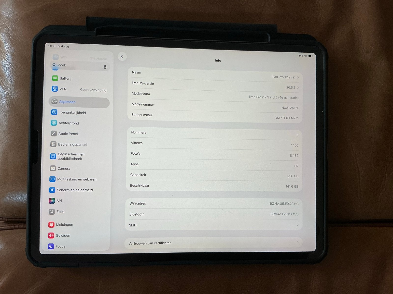 iPad Pro 12,9 inch 256GB 4e Generatie, Ophalen, 13 inch of meer, Zo goed als nieuw, Apple iPad Pro