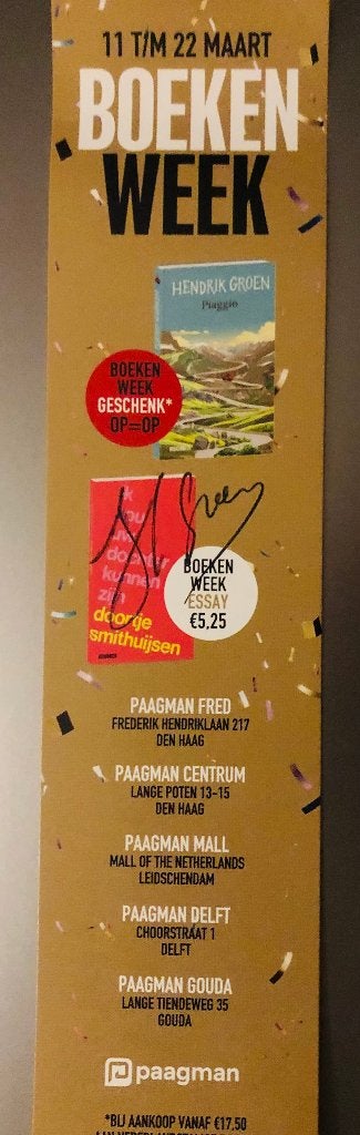 Gesigneerd door Hendrik Groen, boekenlegger boekenweek 2026, Ophalen of Verzenden, Nieuw, Hendrik Groen