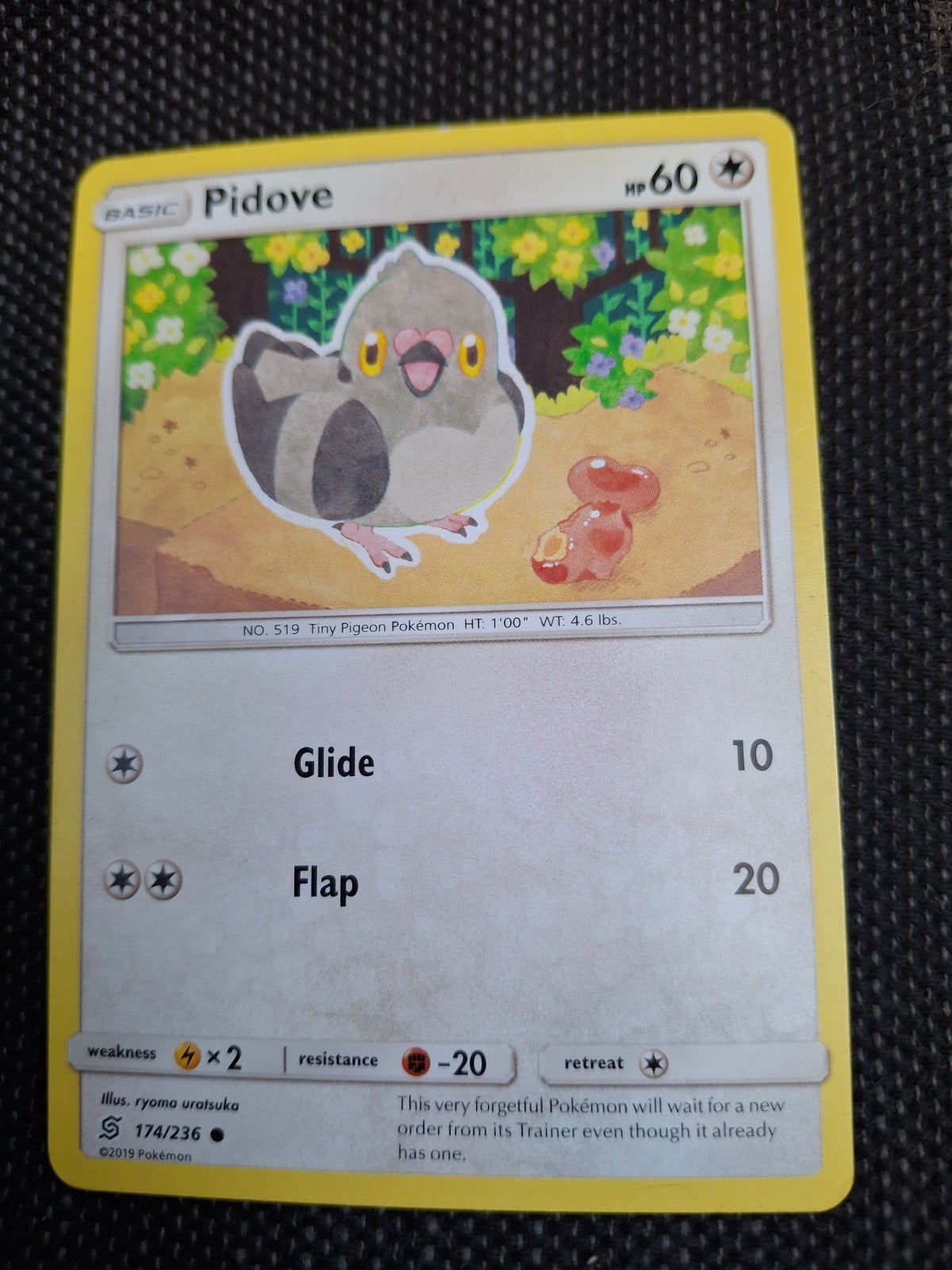 Pokémon Kaart Pidove 174/236 - Basis HP60, Ophalen of Verzenden, Zo goed als nieuw, Losse kaart