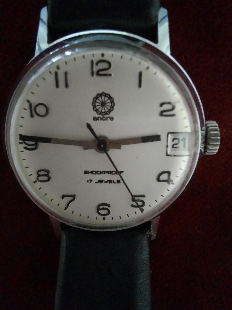 Ancre horloge shockproof 17 jewels, Overige merken, Staal, Met bandje, Verzenden