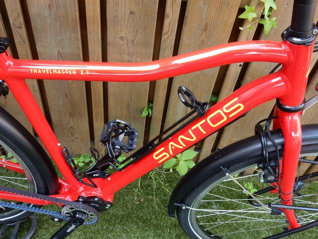 Santos Travelmaster 2.9 Pinion 1.18+Magura +Riemaandrijving, Ophalen, Overige typen, Aluminium, Zo goed als nieuw