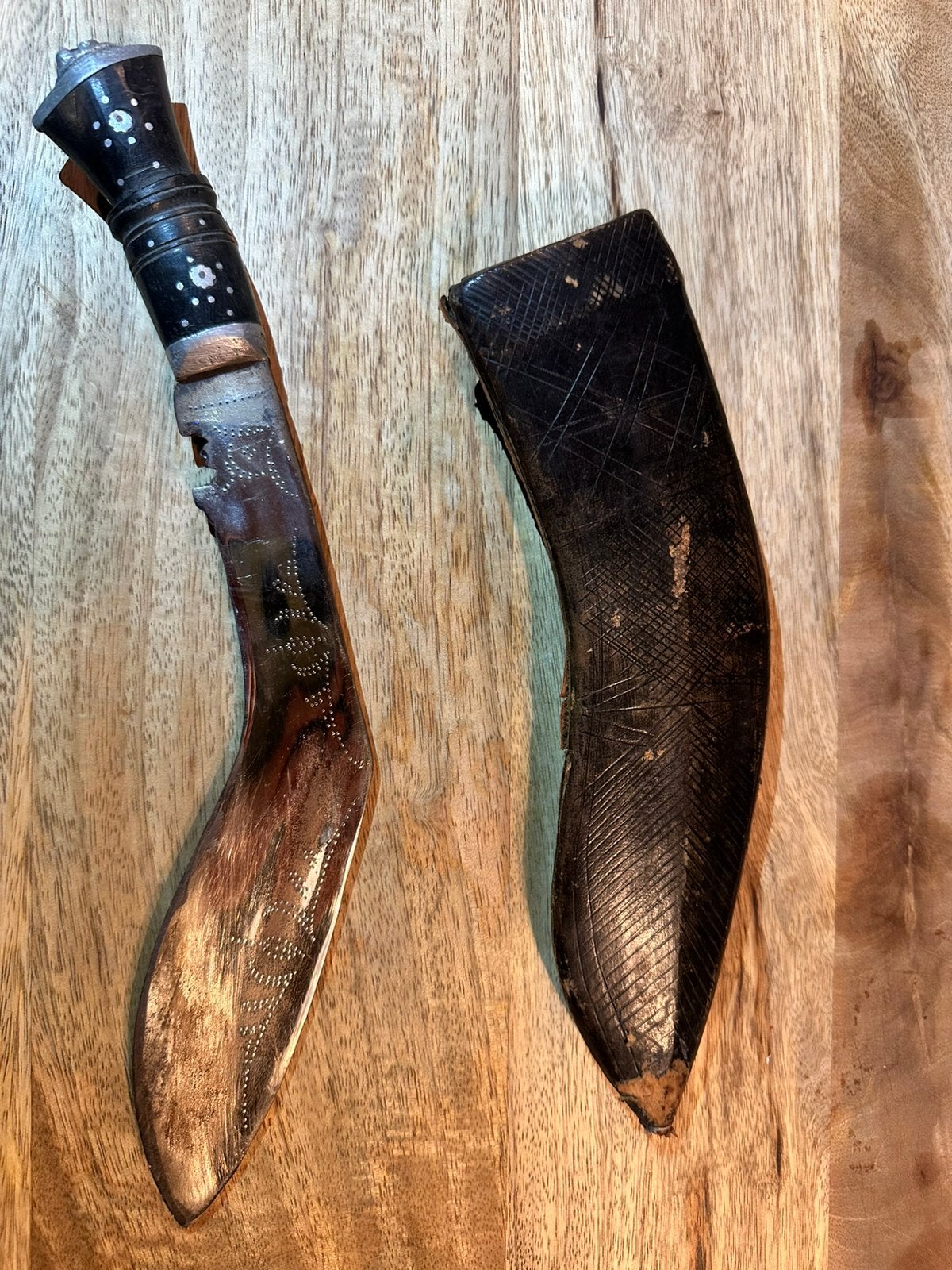 Vintage Indiase Lion Head Kukri Nepalese/Gurkha stijl, Ophalen of Verzenden, Zo goed als nieuw