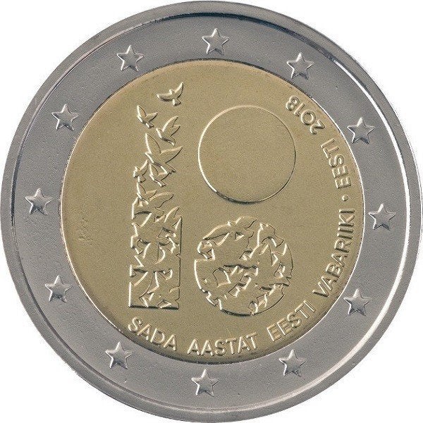 Speciale 2 Euro ESTLAND 2018 "100 Jaar Republiek Estland"., Postzegels en Munten, Munten | Europa | Euromunten, Verzenden, Estland